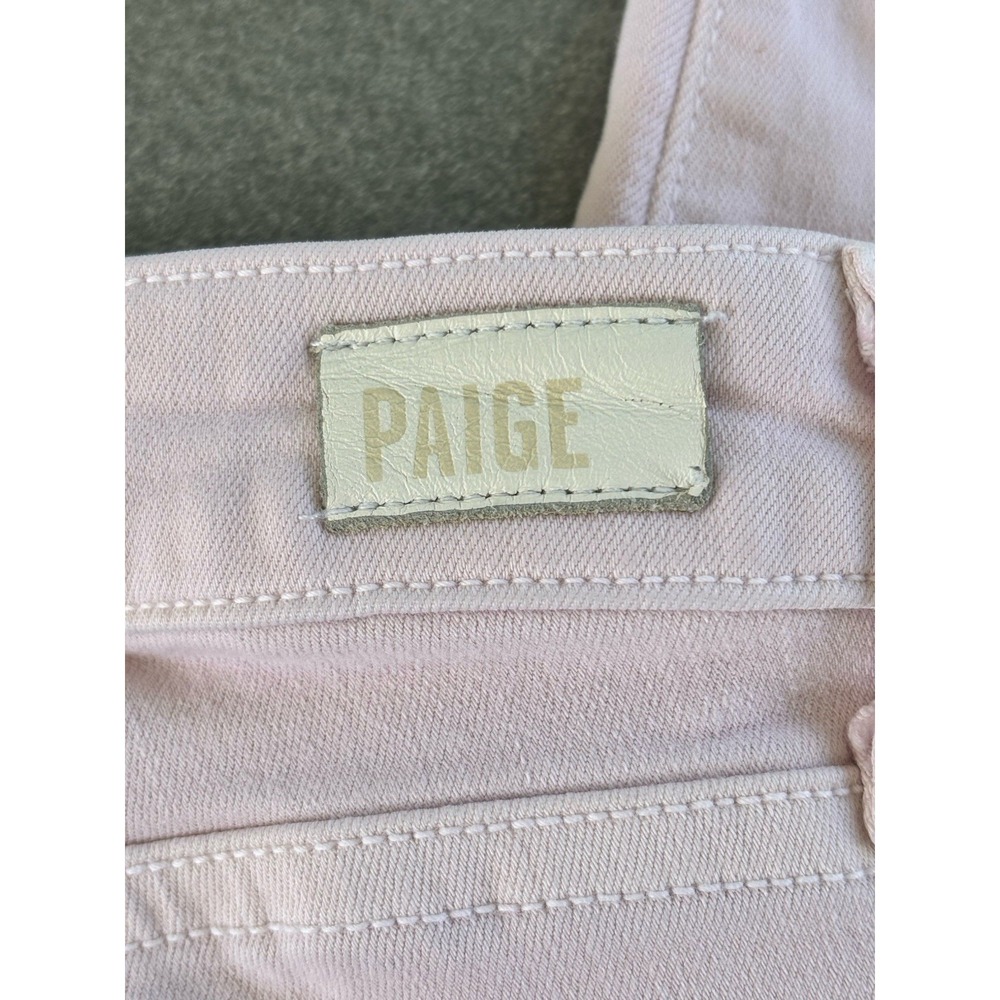 PAIGE Verdugo Ankle Jeans Pale Pink Size 27 Womens Frayed Hem - Picture 6 of 9